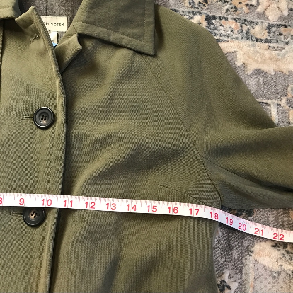 Dries Van Noten Olive Green Trench Coat - Picture 5 of 6